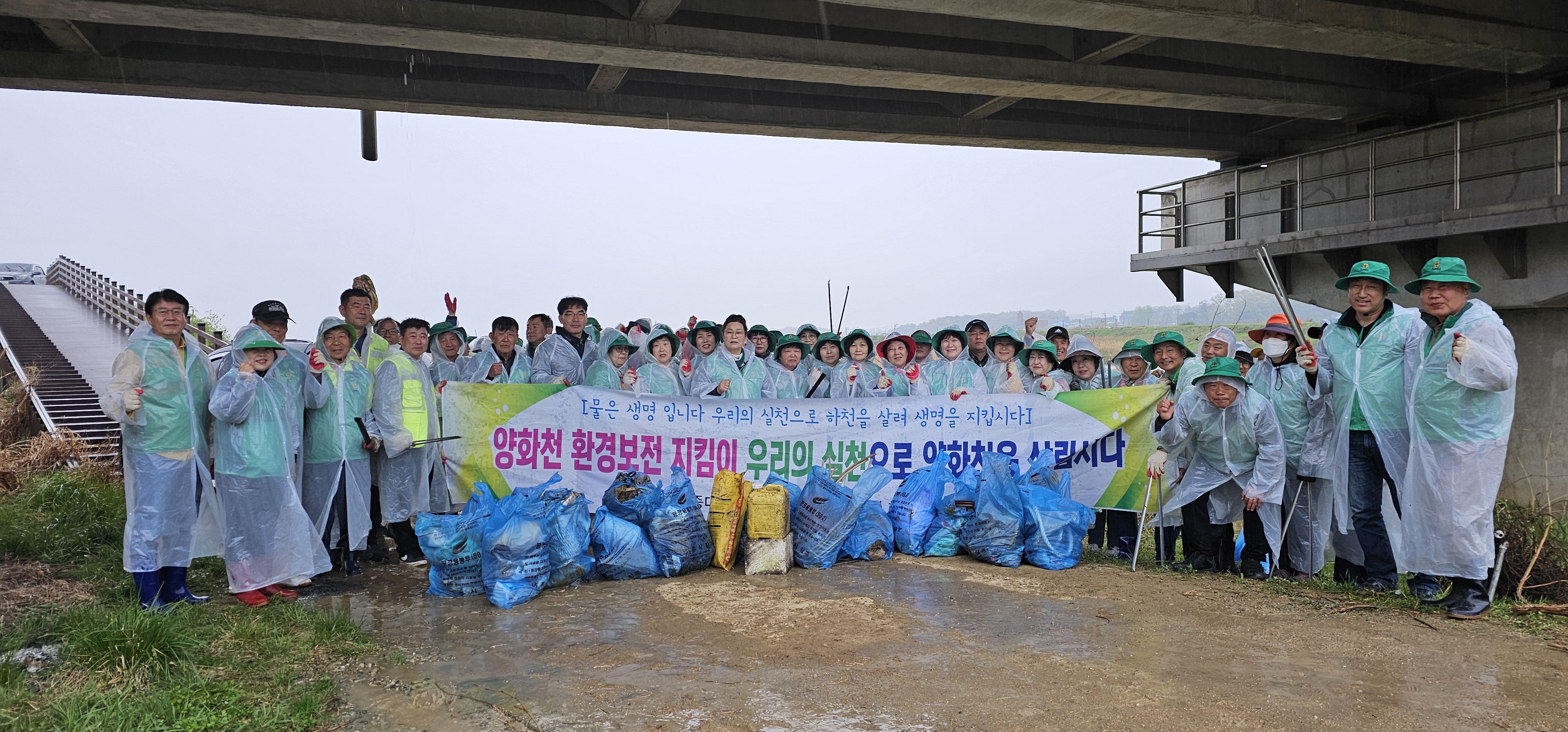 세종대왕면 새마을지도자(남,여)협의회  환경보전 지킴이 양화천 환경정화 활동 실시