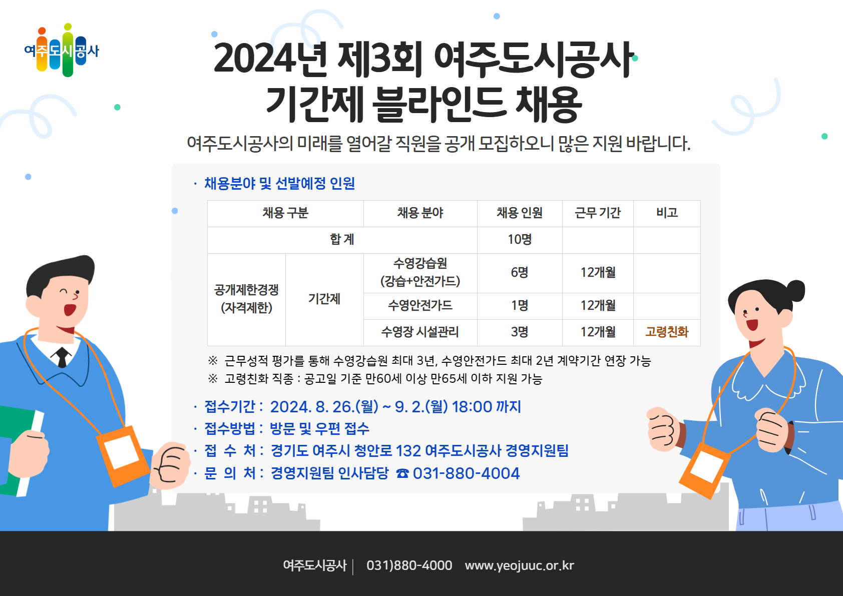 여주도시공사,  2024년 제3회 기간제 블라인드 공개채용